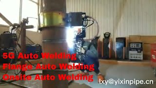 All Position Magnetic Automatic Pipeline Welding Machine FCAWGMAW [upl. by Inaffit]