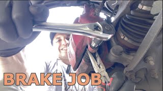 How to Change Brake Pads  VW Jetta with Brembo Brakes [upl. by Wadell286]