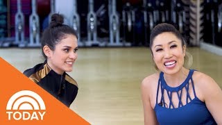 Blogilates Cassey Ho On Exercises To Do While Watching TV Fitness Journey  Donna OffAir  TODAY [upl. by Amabelle]