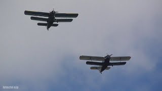 2x Antonov An2 a ukázka výsadku  Airshow Plzeň 2018 [upl. by Narahs]