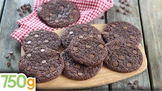 Recette de Cookies tout chocolat  750g [upl. by Oznofla]