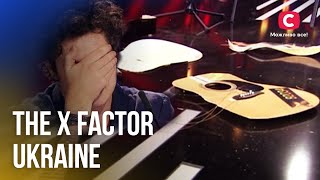 VIRAL Guitar Smash🎸 JUDGE BROKE GUITAR of the Contestant on Stage  Angry Auditions  X Factor 2022 [upl. by Kacey]