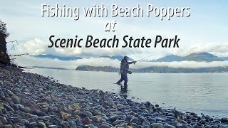 Fishing with Beach Poppers at Scenic Beach State Park [upl. by Eugine706]