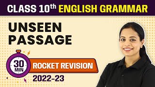 Unseen Passage 30 Minutes Revision  Class 10 English Grammar [upl. by Anitsahs]