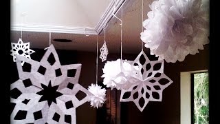 How to make Paper Snowflakes Easy amp Quick Tutorial [upl. by Blayze]