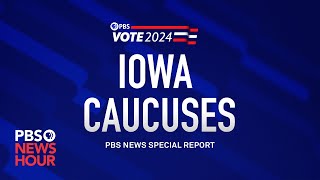 WATCH LIVE 2024 Iowa Republican caucuses  PBS NewsHour special coverage [upl. by Heddie]