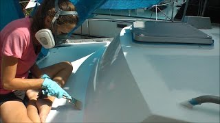 Applying Awl Grip to Our Cabin Top MJ Sailing  EP 20 [upl. by Brandtr264]