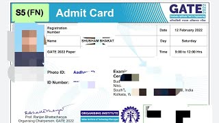 GATE 2022 Exam Admit card Available Now How to Download Gate Exam Admit card Exam Date Reveld [upl. by Adlay]