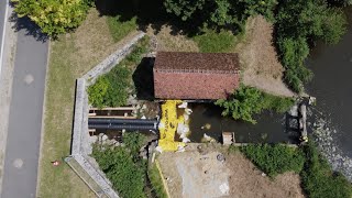 🐟 Travaux de renforcement des appuis dun pont sur la rivière lArdoux  ClérySaintAndré Loiret [upl. by Maziar]