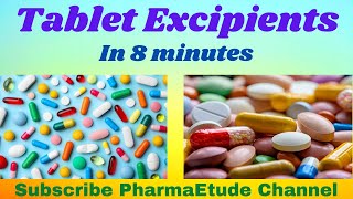 Tablet Excipients Tablets Industrial Pharmacy GPAT Pharmacist Exams [upl. by Zetnahs]