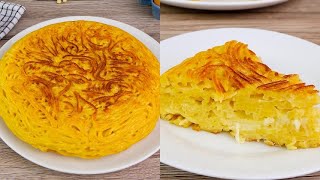 Frittata di spaghetti ripiena di formaggio come farla buonissima e filante [upl. by Ahsienauq402]