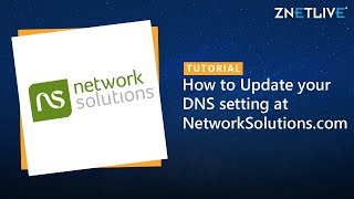 How to Update your DNS setting at NetworkSolutionscom [upl. by Eillam]