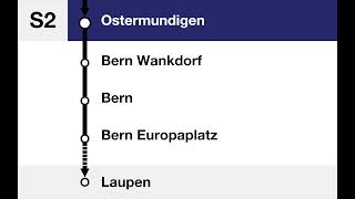 BLS Ansagen » S2 Langnau iE – Konolfingen – Bern – Flamatt – Laupen [upl. by Mehsah]