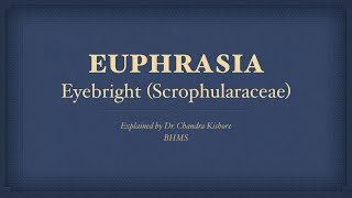 Euphrasia  Allen’s Keynotes  Well Explained [upl. by Annohsed]