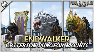 FFXIV  Endwalker Criterion Dungeon Mounts [upl. by Adyht669]