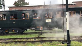 Stoomtrein rijdt weg van Haaksbergen [upl. by Mccarthy]