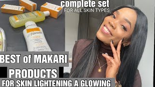 BEST OF MAKARI  HOW TO USE FOR SKIN LIGHTENING amp GLOWINGfull set lotionserumfacecreambarsoap [upl. by Drofiar]