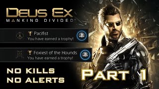 Deus Ex Mankind Divided  NO KILLS NO ALERTS SPEEDRUN PACIFIST  FOXIEST OF THE HOUNDS 111 [upl. by Shanney437]