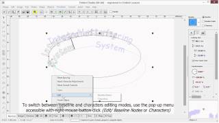 Lettering in Embird Digitizing Studio  Part 1  Text on circle and ellipse [upl. by Pavkovic590]