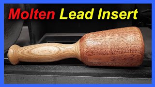 Woodturning  Carving Mallet with Lead Insert Sapele and Ash [upl. by Inotna]