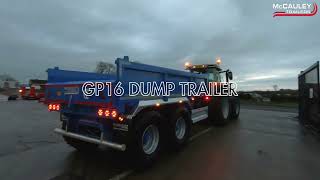 GP16 DUMP TRAILER  NEW HOLLAND BLUE  MCCAULEY TRAILERS [upl. by Maryjo750]