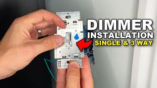 How to Install a Dimmer Switch  Single Pole or 3 Way [upl. by Shushan807]