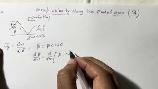 Derivation Group Velocity along Guided Axis of Rectangular Waveguide Waveguide R K ClassesLec21 [upl. by Laughton]