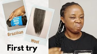 The most honest review on Brazilian wool youll find Brazilian wool on natural 4c hair [upl. by Oecile653]