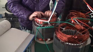 Electric motor stator coil forming and shaping machine [upl. by Akihsal]