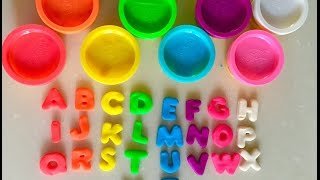 Play Doh Rainbow Alphabet Letters Numbers Fun Abc [upl. by Aniroc]