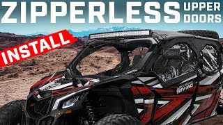 How To Install Tusk Zipperless Upper Doors on a CanAm Maverick X3 Max [upl. by Alliuqat807]