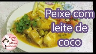 Peixe com molho de leite de coco e creme de leite [upl. by Eillim]