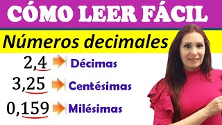 LECTURA DE NÚMEROS DECIMALES 🔶️Cómo leer fácil números decimales [upl. by Akenahs]