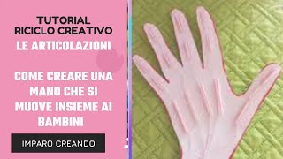 Il Corpo Umano per bambini  Le articolazioni  Tutorial Creazione di una mano che si muove [upl. by Trygve]