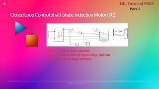 Simulation of Closed Loop Control of a 3Phase Induction Motor SC  V by f Control  Part03 [upl. by Nnaillek]