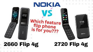 Nokia 2660 4g Flip vs Nokia 2720 4g Flip  Side by Side Comparison  2022 Philippines [upl. by Akienahs]