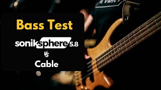 SonikSphere 58GHz vs Cable with a 5string bass  CFG  Cable Free Guitar [upl. by Aredna]