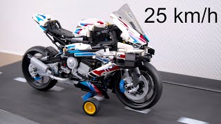 BMW M 1000 RR VS Treadmill Lego Technic 42130 CRASH Test [upl. by Ativ949]