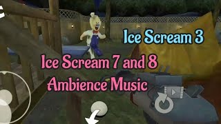 Ice Scream 3 Jumpscare with Ice Scream 7 Ambience and Chase Music 🎶 [upl. by Enimsay]