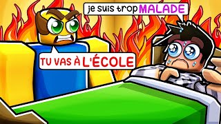 ROBLOX SÉCHER LÉCOLE jai menti à mon père [upl. by Nosyla]