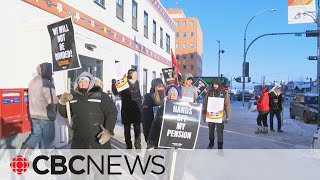 Canada Post workers hold rally in downtown Yellowknife [upl. by Katushka]