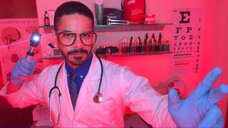 ASMR Examen De La Vista Detallado Examen Medico Español Para Domir Oculista [upl. by Aihsenak]