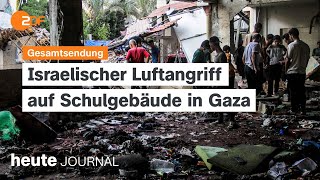 heute journal vom 10082024 Schulgebäude in Gaza beschossen Olympische Spiele [upl. by Oirramed]