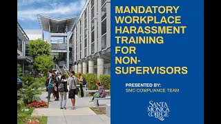 Mandatory Workplace Harassment Training for NonSupervisory Employees [upl. by Sheehan]