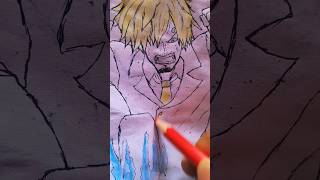 Drawing sanji jambe ifrit shortvideo drawing anime onepiece glowart art [upl. by Mark]