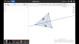 Create a orthocenter Desmos  Geometry [upl. by Dorice558]