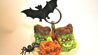 HALLOWEEN RICE CRISPY TREATS RECIPE  MsDessertJunkie [upl. by Davenport]