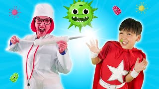 Superhero Time For A Shot  Hokie Pokie Kids Videos [upl. by Enitsej]