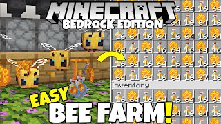 Minecraft Bedrock Improved Honey  Honeycomb Farm Tutorial Bee Farm MCPE Xbox PS5 PC Switch [upl. by Courtland]