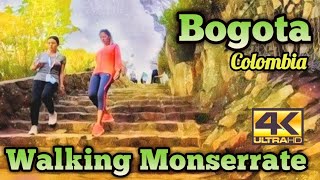 Hiking Monserrate 4k walk  Bogotas mountain trail for sporty Persons [upl. by Cram810]